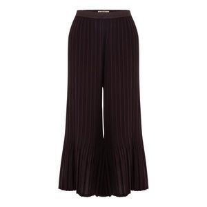 Alquema High Rise Wide Leg Micro Pleated Palazzo Trouser Pants Black Australia S